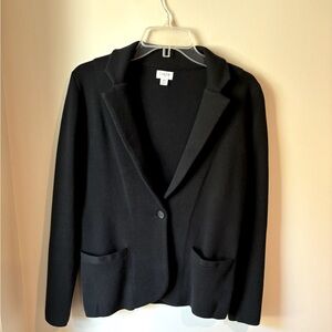 J. Crew black knit sweater blazer